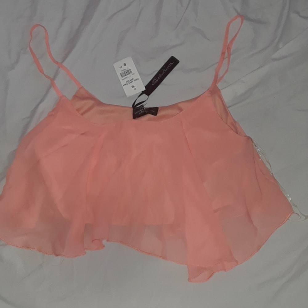 Coral crop top
